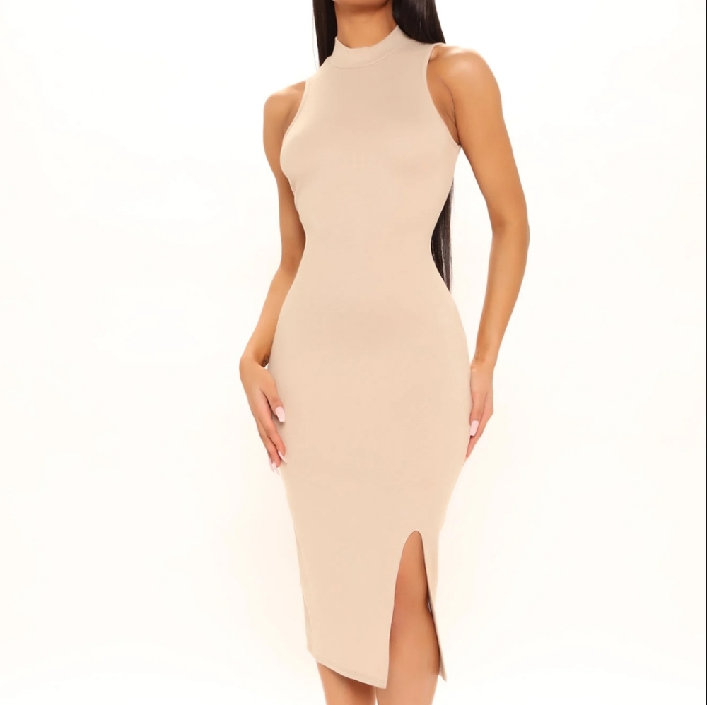 Fashion Nova high slit midi dress